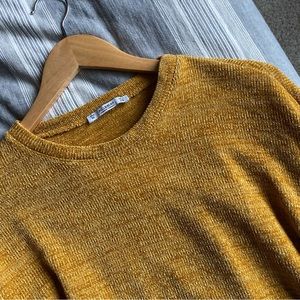 Mustard Yellow Cropped Sweater